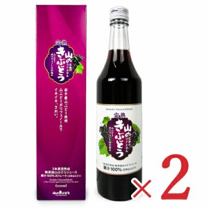 佐幸本店 完熟 山のきぶどう 果汁100%ストレート 600ml × 2箱