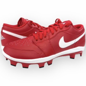 即納 ナイキ ジョーダン メンズ 野球 ポイントスパイク レトロ1ロー Nike Men's Jordan 1 Retro MCS Baseball Cleats - Red/White