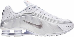 ナイキ メンズ ショックス Nike Shox R4 スニーカー White/Metallic Silver/Metallic Silver