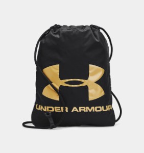 アンダーアーマー メンズ バックパック リュックサック Under Armour UA Ozsee Sackpack - Black/Metallic Gold