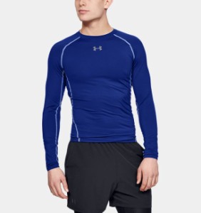 アンダーアーマー メンズ Under Armour HeatGear Armour Compression Shirt コンプレッション 長袖 Royal/Steel