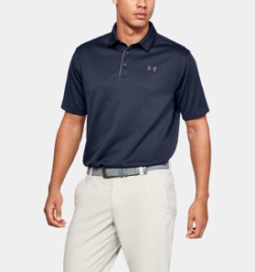 アンダーアーマー メンズ Under Armour Tech Golf Polo Shirt ゴルフ ポロシャツ Midnight Navy / Graphite