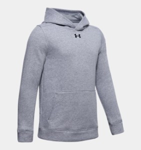 アンダーアーマー ボーイズ/キッズ パーカー Under Armour Hoodie UA Hustle Fleece フーディ True Gray Heather / Black