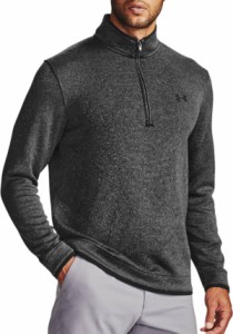 アンダーアーマー メンズ Under Armour Storm SweaterFleece ? Zip Golf Pullover フリース ゴルフ 長袖 BLACK 2