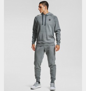 アンダーアーマー メンズ Under Armour UA Rival Fleece Hoodie パーカー フーディー Pitch Gray Light Heather / Onyx White