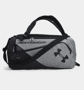 アンダーアーマー メンズ ダッフルバッグ Under Armour Unisex UA Contain Duo SM Backpack Duffle - Pitch Gray Medium Heather/Black