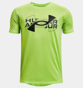 アンダーアーマー キッズ Tシャツ Boys' UA Vented Short Sleeve - Quirky Lime/Black