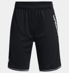 アンダーアーマー キッズ ショーツ Boys' UA Stunt 3.0 Printed Shorts - Black/White