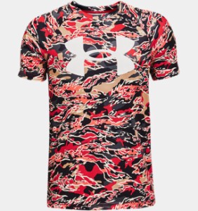 アンダーアーマー キッズ Tシャツ Boys' UA Tech Big Logo Printed Short Sleeve - Red/White