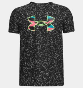 アンダーアーマー キッズ Tシャツ Boys' UA Tech 2.0 Nova Short Sleeve - Black/Quirky Lime