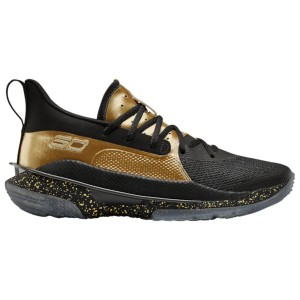 アンダーアーマー メンズ カリー７ Under Armour Curry 7 バッシュ Black/Metallic Gold/White