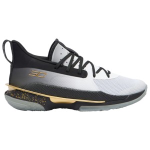 アンダーアーマー メンズ カリー７ Under Armour Curry 7 バッシュ White/Black/Gold