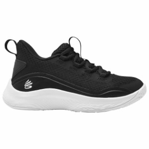 アンダーアーマー キッズ バッシュ Under Armour Curry 8 GS - Black/White/Black