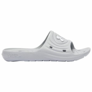 アンダーアーマー メンズ サンダル Under Armour Locker Slide SL - Mod Grey/Mod Grey/White