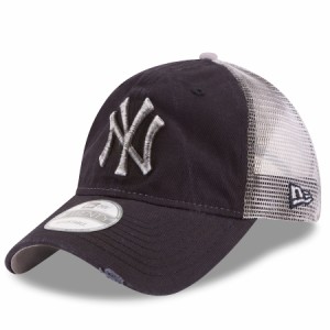 ニューエラ メンズ キャップ "New York Yankees" New Era Team Rustic Trucker 9TWENTY Adjustable Hat - Navy