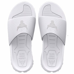 アンダーアーマー メンズ サンダル Under Armour Rock Slides - White/Grey