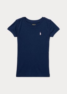 ポロ ラルフローレン 2-6X ガールズ/キッズ Polo Ralph Lauren Cotton-Modal Crewneck  Tee Tシャツ 半袖 French Navy T-shirt 女の子