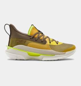 アンダーアーマー キッズ/レディース カリー７ Under Armour Curry 7 GS バッシュ Zeppelin Yellow/Summit White