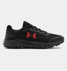 アンダーアーマー キッズ ランニングシューズ Grade School UA Surge 2 Running Shoes - Black/Red