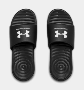 アンダーアーマー メンズ サンダル Men's UA Ansa Fixed Slides - Black/White