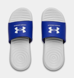 アンダーアーマー メンズ サンダル Men's UA Ansa Fixed Slides - Halo Gray/Royal