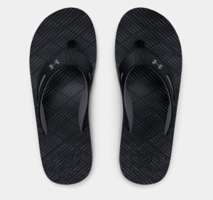 アンダーアーマー メンズ サンダル Men's UA Marathon Key V Sandals - Black/Stealth Gray