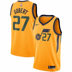 ナイキ メンズ ジャージ Rudy Gobert "Utah Jazz" Nike Replica Swingman Jersey - Statement Edition - Gold