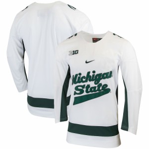 ナイキ メンズ ジャージ "Michigan State Spartans" Nike Replica College Hockey Jersey - White