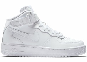 ナイキ キッズ/レディース エアフォース１ Nike Air Force 1 Mid スニーカー White/White