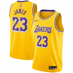 ナイキ メンズ ジャージ LeBron James "Los Angeles Lakers" Nike Swingman Player Jersey Gold - Icon Edition