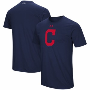 アンダーアーマー メンズ Tシャツ "Cleveland Indians" Under Armour Team Core Performance T-Shirt - Navy