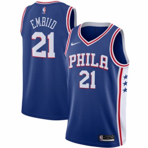 ナイキ メンズ ジャージ Joel Embiid "Philadelphia 76ers" Nike 2019/2020 Swingman Jersey - Icon Edition - Royal