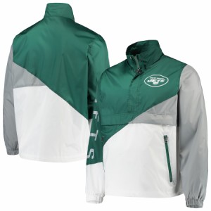 メンズ ジャケット "New York Jets" G-III Sports by Carl Banks Double Team Half-Zip Pullover Jacket - Green/White