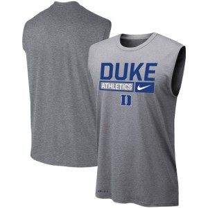 メンズ タンクトップ "Duke Blue Devils" Nike Wordmark Drop Legend Performance Tank Top - Heathered Gray