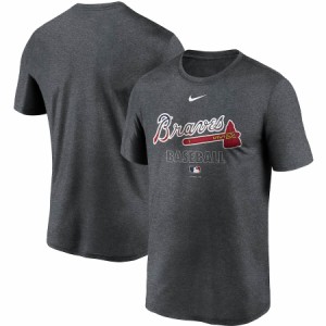 ナイキ メンズ Tシャツ Atlanta Braves Nike Authentic Collection Legend Performance T-Shirt 半袖 Charcoal