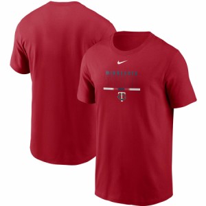 ナイキ メンズ Minnesota Twins Nike Color Bar T-Shirt Tシャツ 半袖 Red