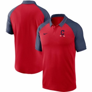 ナイキ メンズ ポロシャツ Cleveland Indians Nike Legacy Tri-Blend Raglan Performance Polo 半袖 ゴルフ Red