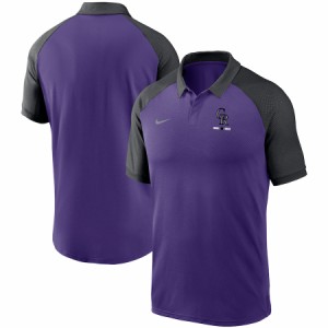 ナイキ メンズ ポロシャツ Colorado Rockies Nike Legacy Tri-Blend Raglan Performance Polo 半袖 ゴルフ Purple