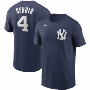 ナイキ メンズ Tシャツ Lou Gehrig "New York Yankees" Nike Cooperstown Collection Name & Number T-Shirt - Navy