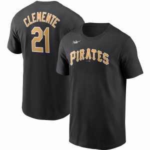 ナイキ メンズ "Roberto Clemente" Pittsburgh Pirates Nike Cooperstown Collection Name & Number T-Shirt Tシャツ 半袖 Black