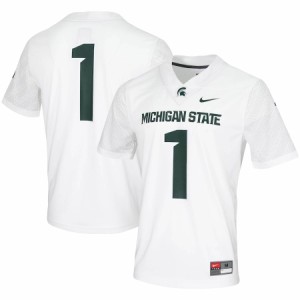 ナイキ メンズ ジャージ #1 "Michigan State Spartans" Nike Untouchable Game Jersey - White
