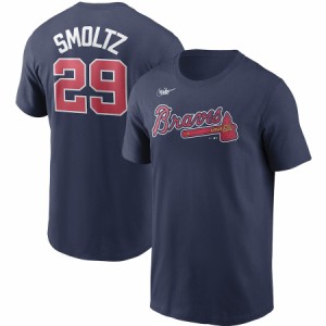 ナイキ メンズ Tシャツ John Smoltz "Atlanta Braves" Nike Cooperstown Collection Name & Number T-Shirt - Navy