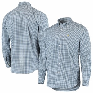 メンズ シャツ "Notre Dame Fighting Irish" Southern Tide Gameday Gingham Sport Long Sleeve Button-Down Shirt - Navy