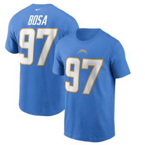 ナイキ メンズ Tシャツ Joey Bosa "Los Angeles Chargers" Nike Name & Number T-Shirt - Powder Blue