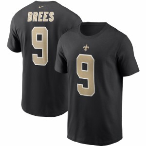 ナイキ メンズ Tシャツ Drew Brees "New Orleans Saints" Nike Name & Number T-Shirt - Black