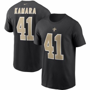 ナイキ メンズ Tシャツ Alvin Kamara "New Orleans Saints" Nike Name & Number T-Shirt - Black