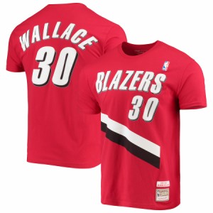 ミッチェル＆ネス メンズ Tシャツ Rasheed Wallace "Portland Trail Blazers" Mitchell & Ness Hardwood Classics Player Name & Number 