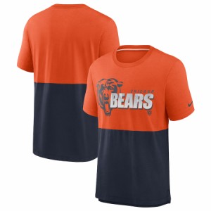 ナイキ メンズ Tシャツ "Chicago Bears" Nike Fan Gear Colorblock Tri-Blend T-Shirt - Orange/Navy