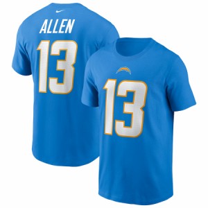 ナイキ メンズ Tシャツ Keenan Allen "Los Angeles Chargers" Nike Name & Number T-Shirt - Powder Blue