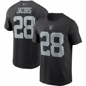 ナイキ メンズ Tシャツ Josh Jacobs "Las Vegas Raiders" Nike Name & Number T-Shirt - Black